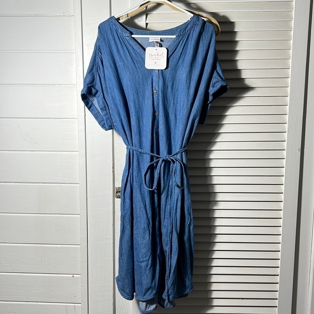 𝅺ISABEL Maternity size XXL Shirt dress chambray